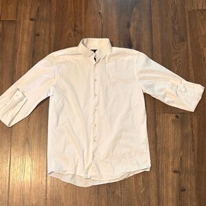 jf j.ferrar White Long-Sleeve Dress Shirt